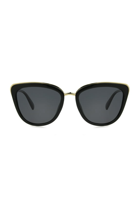 Women's Polarized Cat Eye Sunglasses, Black