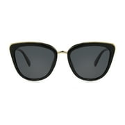 Foster Grant Womens Polarized Cat Eye Sunglasses, Black