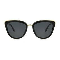 Foster Grant Women's Polarized Cat Eye Sunglasses, Black