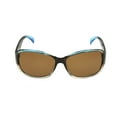 thumbnail image 1 of Foster Grant Women's Rectangle Fashion Sunglasses Turquoise Brown, 1 of 6