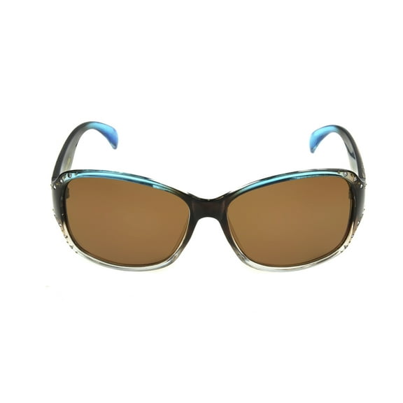 Foster Grant Women's Rectangle Fashion Sunglasses Turquoise Brown