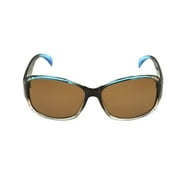 Foster Grant Womens Rectangle Fashion Sunglasses Turquoise Brown