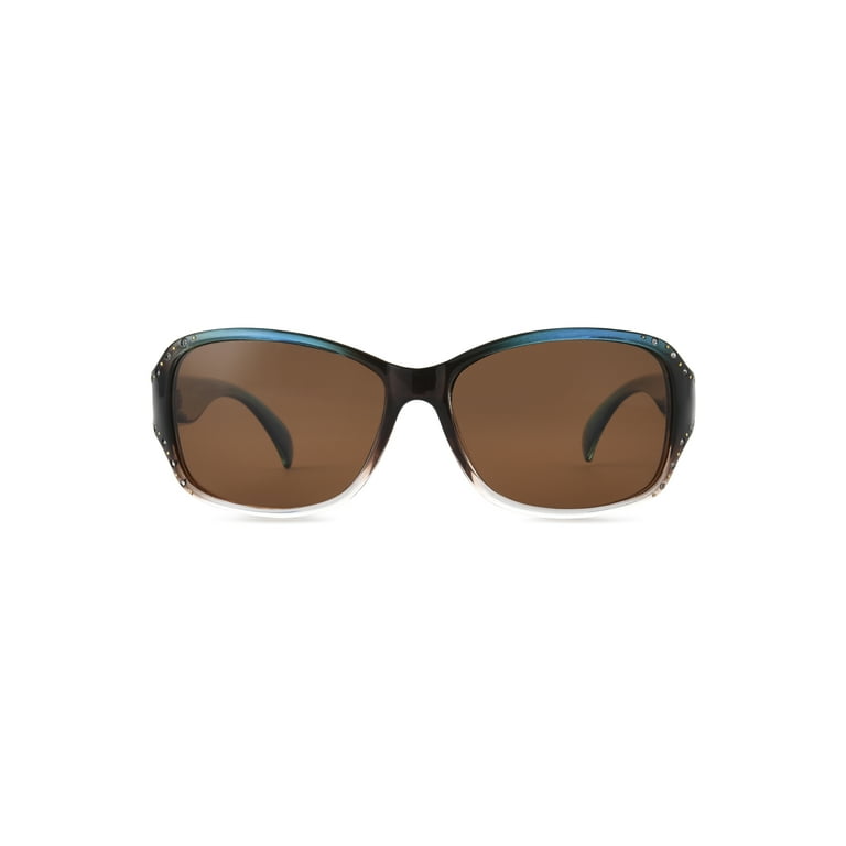 Foster Grant Women's Square Brown Adult Sunglasses