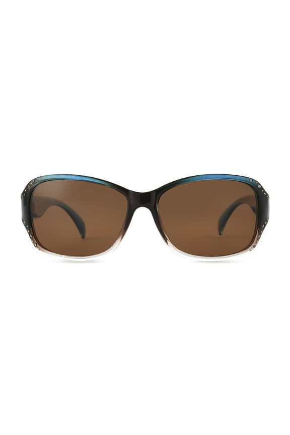 Women's Square Brown Adult Sunglasses