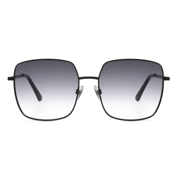 Foster Grant Women's Square Matt Black Adult Sunglasses