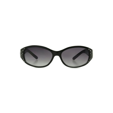 Foster Grant Women's Wrap Fashion Sunglasses Black
