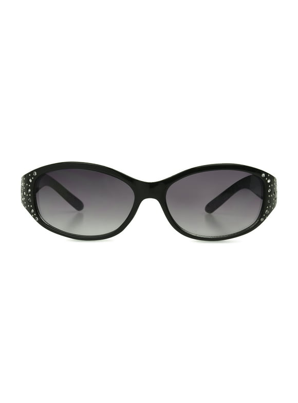 Foster Grant Women's Wrap Fashion Sunglasses Black