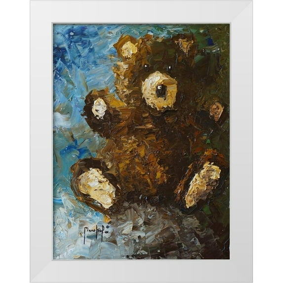 Foster, Joseph Marshal 19x24 White Modern Wood Framed Museum Art Print Titled - Teddy Bear
