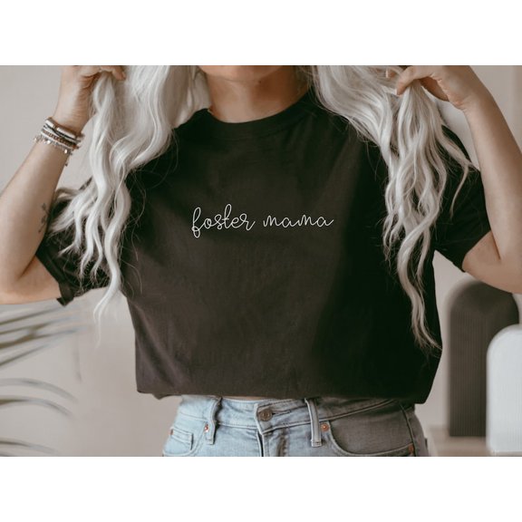 Foster Mama Shirt, Foster Care T-Shirt, Gift for Adoptive Mom, Foster Parents Tee, Foster Mom Shirt, Minimalist Mom T-Shirt, Blessed Mom Tee