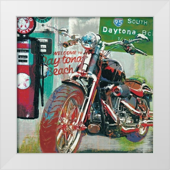 Foster, Ray 26x26 White Modern Wood Framed Museum Art Print Titled - Daytona Beach