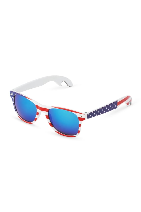 Americana Sunglasses Bottle Opener - Novelty Beer Opener Sunglasses, Presents for Beer Lovers, White