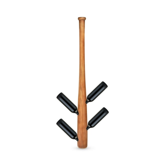 Foster & Rye Baseball Bat Wine Rack, Wall Mounted Wine Bottle Holder