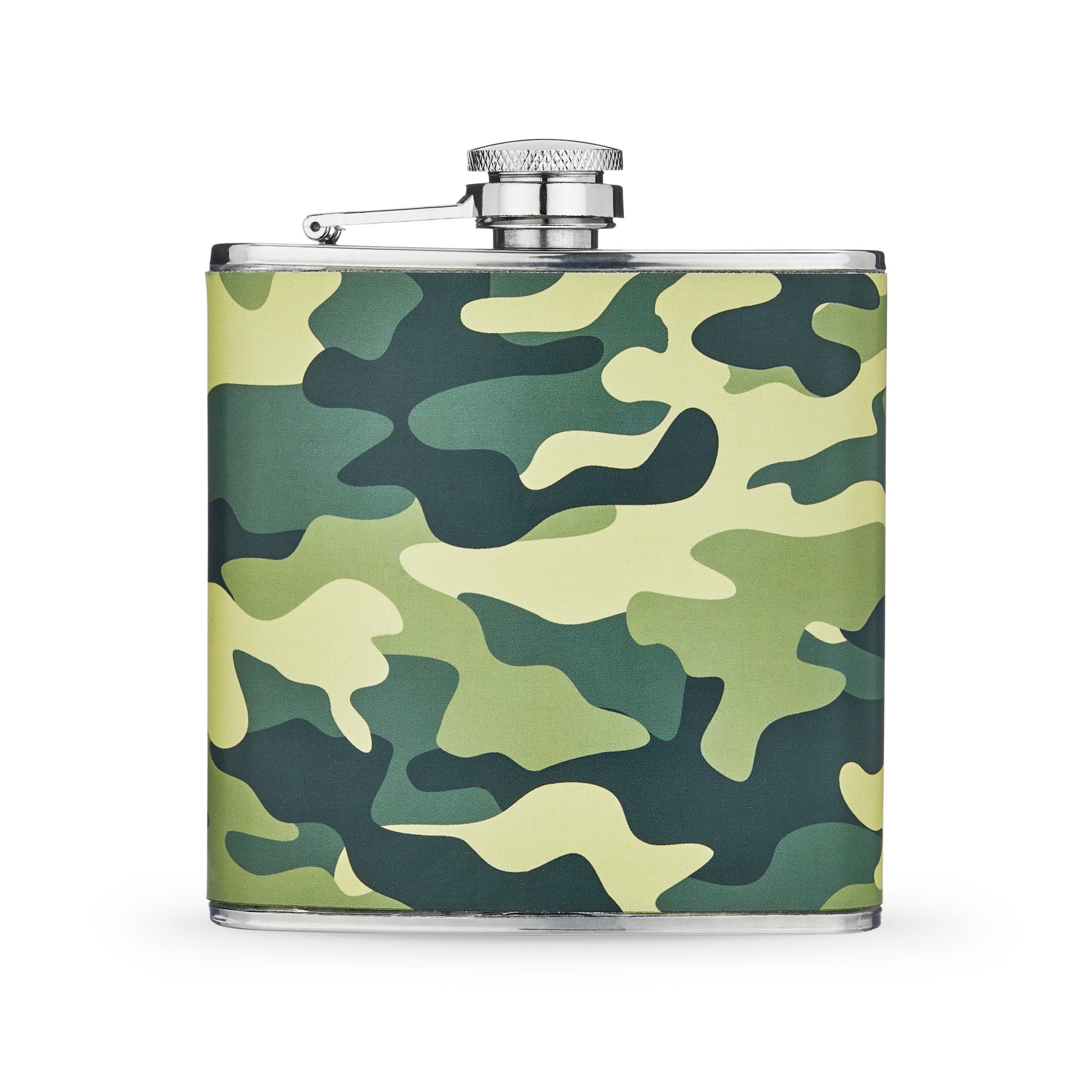 Foster & Rye Camouflage Flask Stainless Steel Flask for Liquor 6oz Set of 1