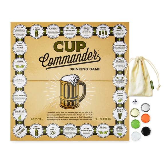 Foster & Rye Cup Commander Board Games for Adult, Drinking Games, Set of 1