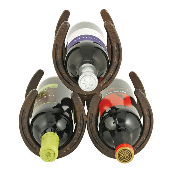 Foster & Rye Horseshoe 3 Bottle Countertop Wine Rack, Wine Bottle Holder
