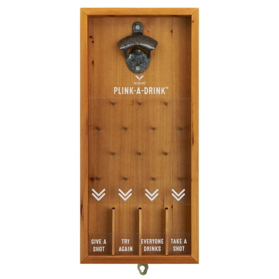 Foster & Rye Plink-A-Drink Game, Wall Mounted Bottle Opener and Catcher