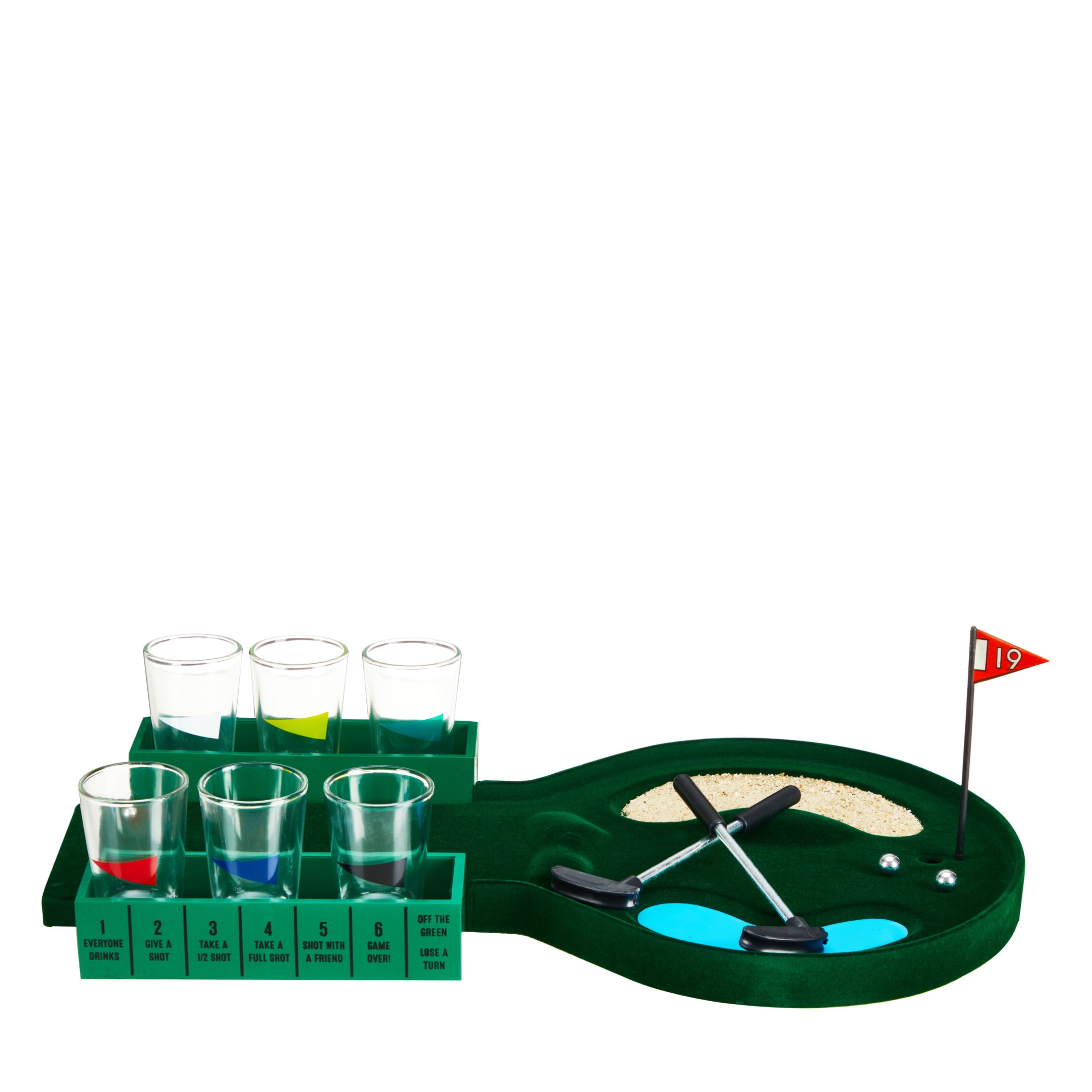 Foster & Rye Putt & Shot Glass Game Mini Golf Adult Party Drinking Game Set