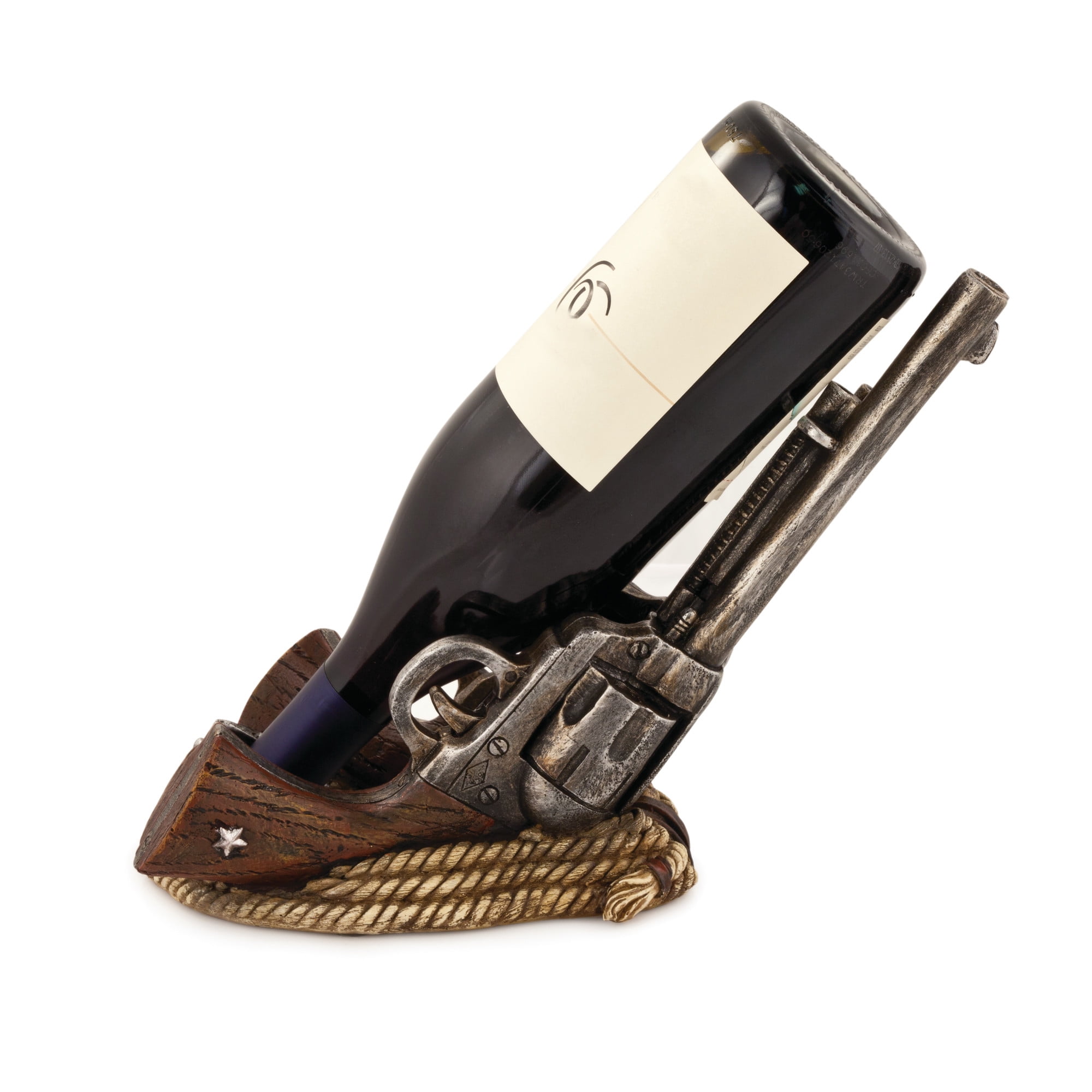 Foster & Rye Rodeo Wine Holder Single Bottle Pistol Gun Wine Holder