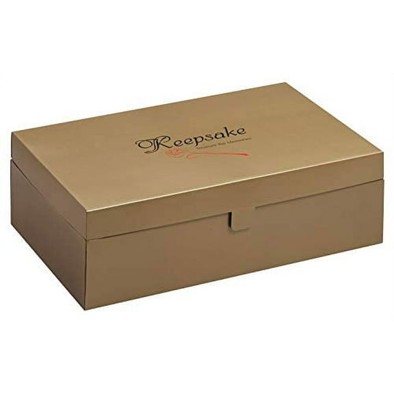 Foster-Stephens Extra-Large Gold Wedding Dress Preservation Kit | Premium Wedding Gown Garment Storage Box | Closet Storage Organizer for Quilts, Gowns, Dresses, Family Heirlooms with Lavender Sachet