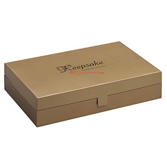 Foster-Stephens Large Gold Wedding Dress Preservation Kit | Premium Wedding Gown Garment Storage Box | Closet Storage Organizer for Quilts, Gowns, Dresses, Family Heirlooms