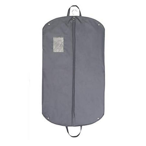 Foster-Stephens Thick, Sturdy, Long-Lasting Grey 42" Oxford Cloth Travel Bags for Storage of Clothing | Elegant Garment Bag for Jackets Suits Dresses Coats Gowns and Costumes