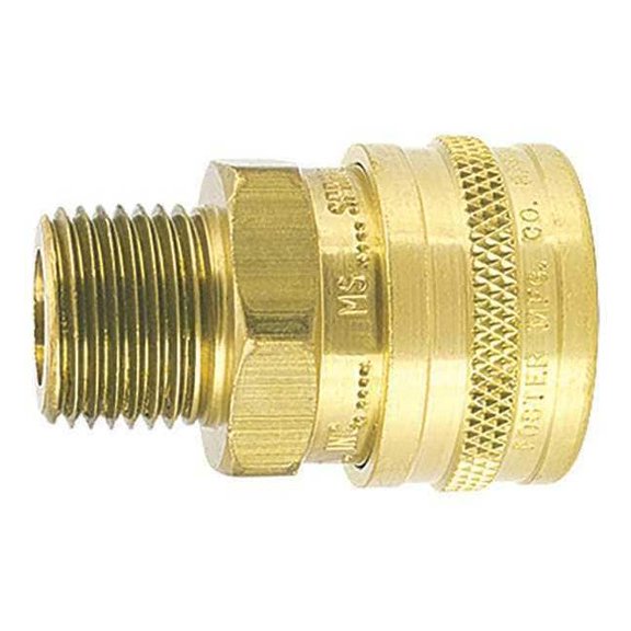 Foster Straight-Thru Socket, 1/4 in MPT, Brass 25MS