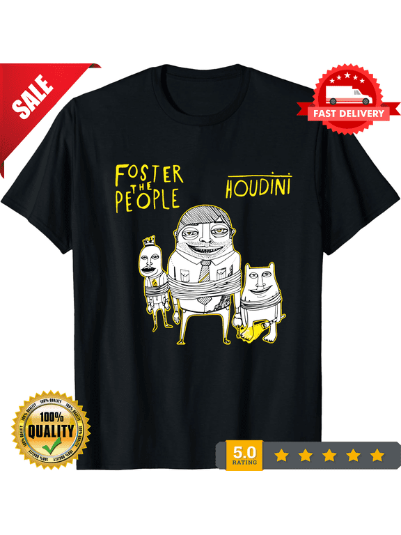 Foster The People Houdini Men's Black T-Shirt Size S-5XL, LIMITED EDITION-TH66003