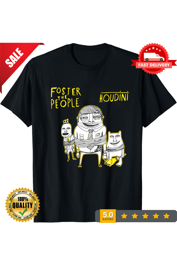 Foster The People Houdini Men's Black T-Shirt Size S-5XL, LIMITED EDITION-TH66003