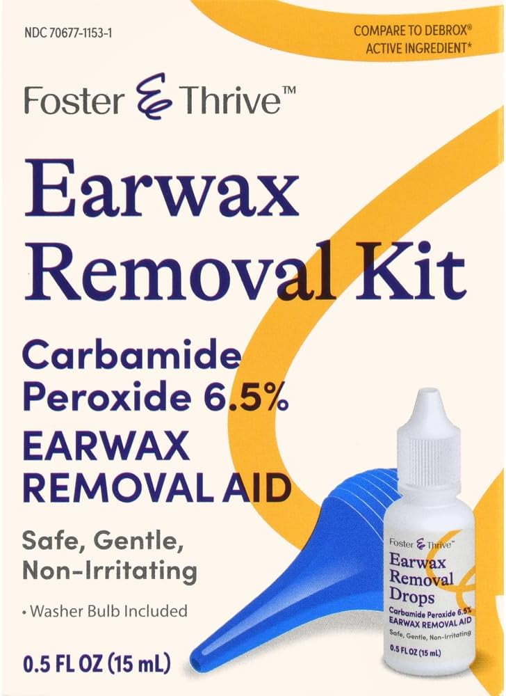 Foster & Thrive Earwax Removal Kit, Softens & Loosens Excess
