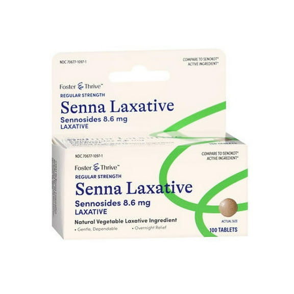 Foster & Thrive Regular Strength Senna Laxative - 100 ct