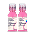 thumbnail image 1 of Foster & Thrive Stomach Relief Liquid for Nausea, Heartburn, Indigestion, Upset Stomach, Diarrhea - Fast Relief for 5 Symptoms, Antidiarrheal, Bismuth Subsalicylate 525 mg, Original, 8 oz (Pack of 2), 1 of 6