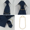 thumbnail image 1 of Foster Usa Tie Chain Rope Link Yellow Gold Tone Button Hole Attachment Mens Adult Male, 1 of 3