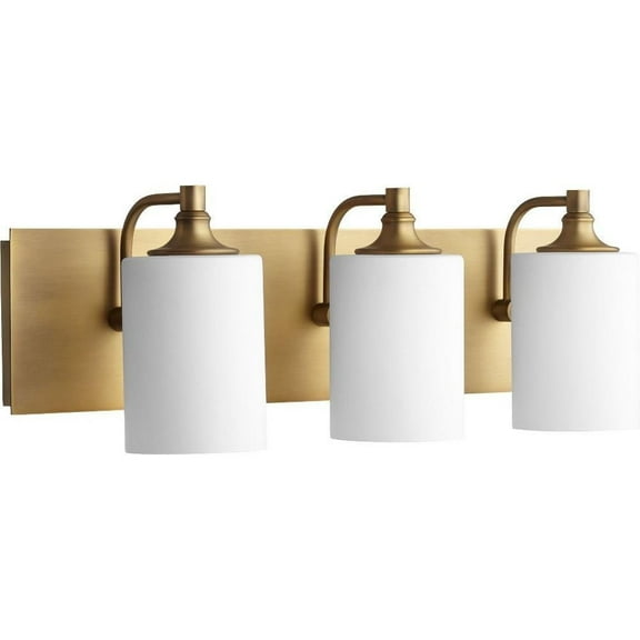 Foster Way 3 Light Bathroom Light in Style 24.5 inches Wide By 8 inches High-Aged Brass Finish Bailey Street Home 183-Bel-2534551
