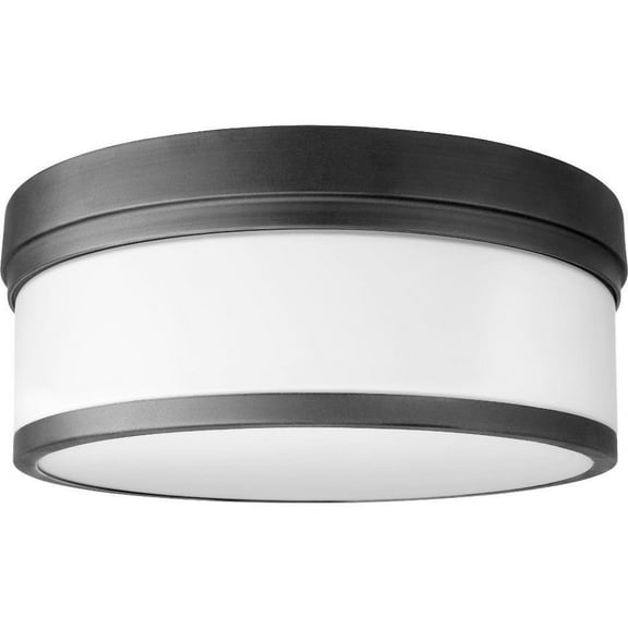 Foster Way 3 Light Flush Mount in Transitional Style 14 inches Wide By 5.5 inches High-Noir Finish Bailey Street Home 183-Bel-3400507