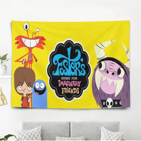 Foster's Home for Imaginary Friends Tapestry Gift Wall Hanging Backdrop for Room Bedroom Girls Fans Background Banner Party Birthday Supplies Decor