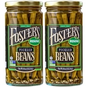 Foster's Pickled Green Beans in a Jar, Original, 16oz, 2 Pack, Traditional Pickled Vegetables Recipe for over 40 years, Low Calorie Snack, Gluten Free, Fat and Preservative Free Pickles