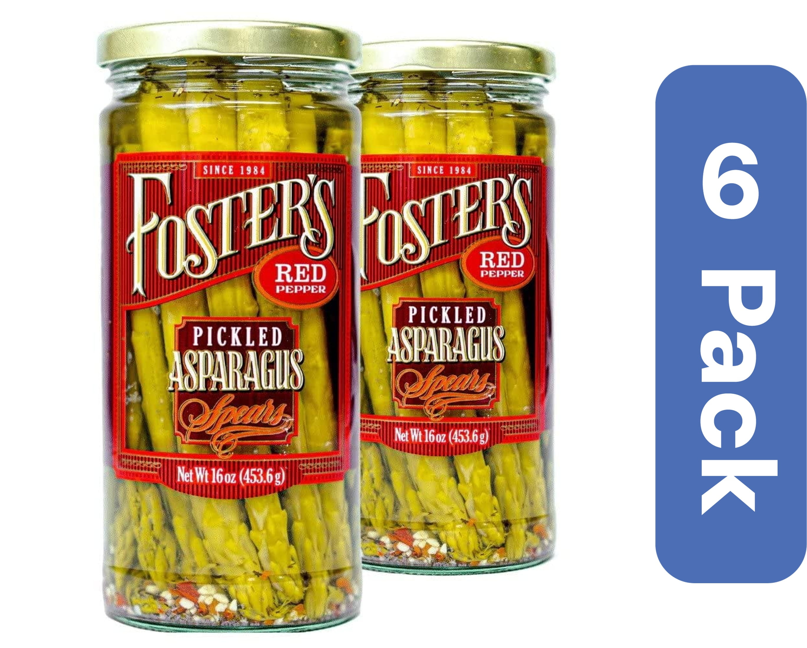 Foster's Pickled Products Asparagus with Red Pepper 16 oz (Pack Of 6)