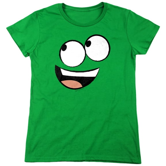 Fosters Blue Face Women's T Shirt, Kelly Green, 2X-Large