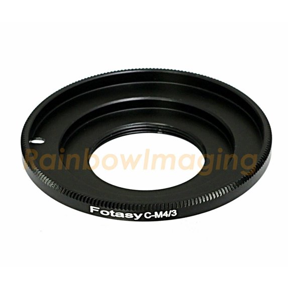 Fotasy 16mm C Mount Movie 16mm Lens to Micro 4/3 Adapter, fits Olympus OM-D E-M1 I II E-M1X E-M5 I II III E-PM2 E-PM1 PEN-F/ Panasonic GF7 GF8 GH4 GH5 GM5 GX7 GX8 GX9 GX80 GX85 GX850 G90 G91 G95 G100