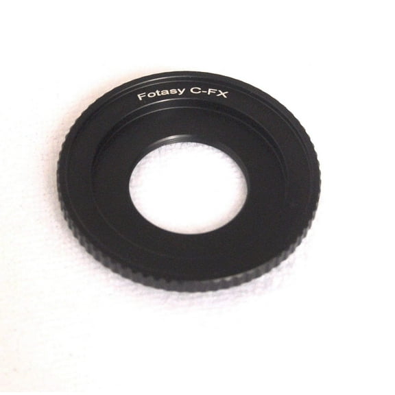 Fotasy 16mm C Mount lens to Fuji X Adapter, Cine Movie Lens to X Mount Converter, Compatible with Fujifilm X-Pro1 X-Pro2 X-Pro3 X-E1 X-E2 X-E3 X-A7 X-A10 X-M1 X-T1 X-T2 X-T3 X-T10 X-T20 X-T30 X-H1