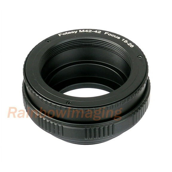 Fotasy M42 to M42 42mm Screw Mount Adjustable Macro Focusing Helicoid Ring 15mm - 26mm
