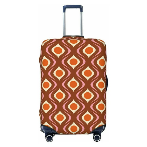Fotbe 70's Retro Luggage Cover Protector,Suitcase Protector,Scratch and Dirt Resistant,Fits 18-32 Inch Luggage-Large