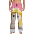 thumbnail image 1 of Fotbe A Funny Cat Men's Pajama Pants,Sleepwear Pants,Pj Bottoms Drawstring And Pockets-Small, 1 of 7