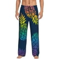 thumbnail image 1 of Fotbe Abstract Bright Pineapple Fruit Retro Men's Pajama Pants,Sleepwear Pants,Pj Bottoms Drawstring And Pockets-X-Large, 1 of 9