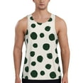 Fotbe Abstract Green Polka Dot Pattern Men's Quick Dry Workout Tank Top