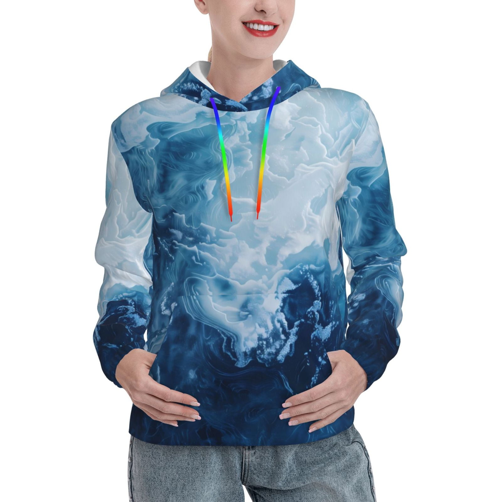 Loose Hoodie Long Sleeve Abstract Fashion Regular Jacket