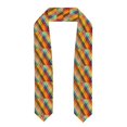 thumbnail image 1 of Fotbe Abstract Watercolors Tartan Printed Class of 2024 Graduation Stole, 1 of 7