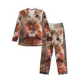 thumbnail image 1 of Fotbe Adorable Kitten In Kimono Pattern Long Sleeve Pajama Set for Men,Sleepwear Set,2-piece Loungewear Set,Soft PJs Comfy Nightwear with Pockets-Large, 1 of 7