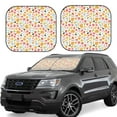 thumbnail image 1 of Fotbe Afternoon Tea 2-Piece Car Windshield Sun Shade | Sun Blocker for Car Windshield | Foldable Automotive Interior Accessories for Sun Protection-Medium, 1 of 7