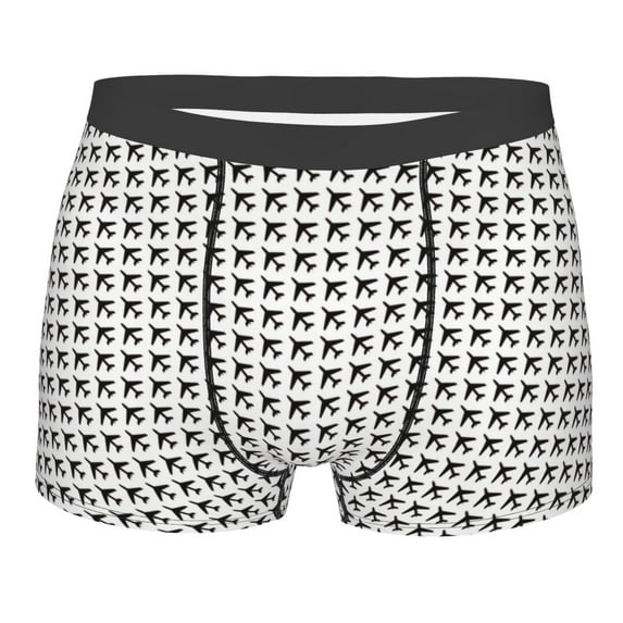 Fotbe Airplane Men’s Total Support Pouch Boxer Briefs, X-Temp Cooling, Moisture-Wicking Underwear, Regular, Long-leg and Trunk-X-Large
